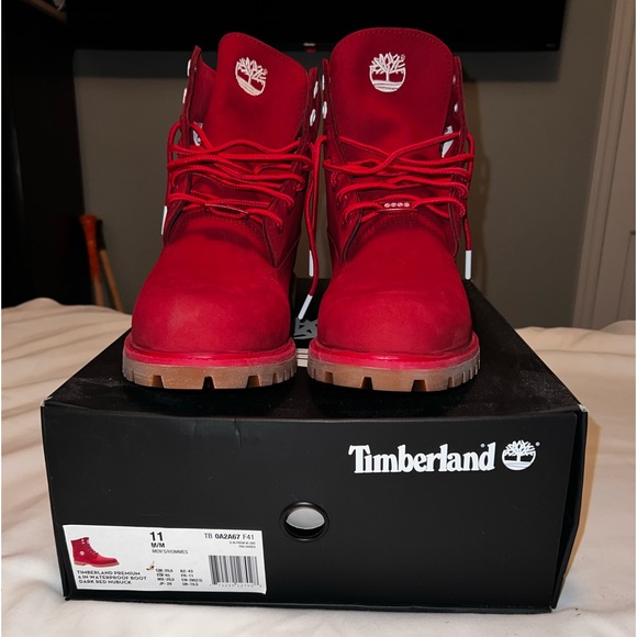Red Timberland Boots main image 6